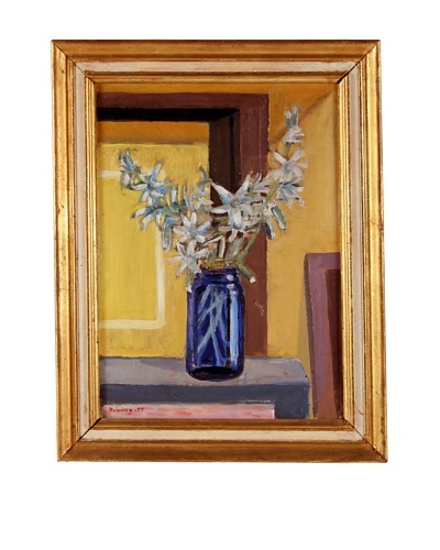 Blue Jar Framed Still Life