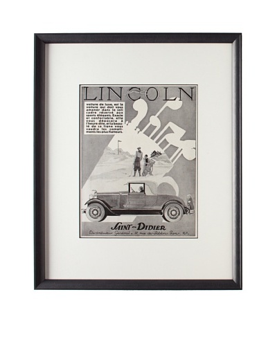Original French Lincoln Advertisement, 1931