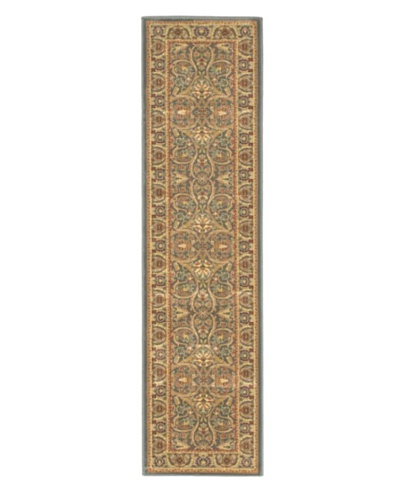 Oriental Garden Traditional Rug, Teal, 2' x 7' 7 Runner