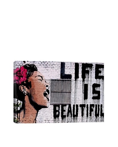 Banksy Life Is Beautiful Canvas Print