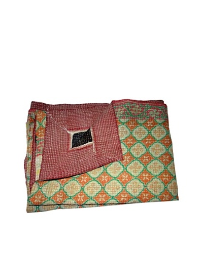 Large Vintage Hema Kantha Throw, Multi, 60 x 90As You See