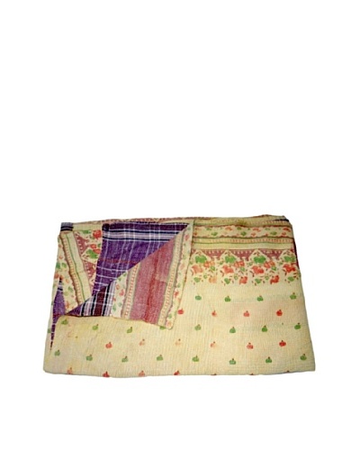 Vintage Chanda Kantha Throw, Multi, 60 x 90