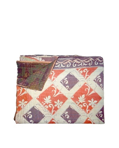 Vintage Kantha Throw, Multi, 60 x 75