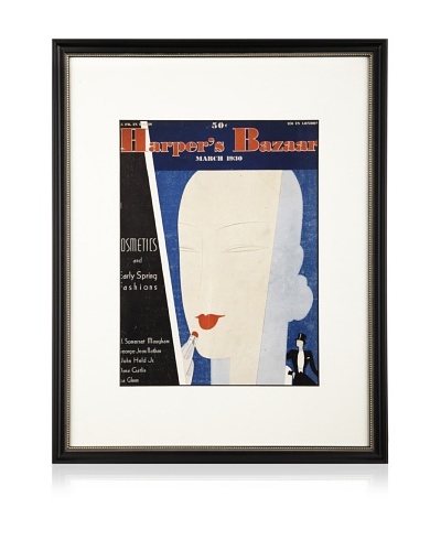 Original Harper's Bazaar cover dated 1930. by Benigni. 16X20 framed