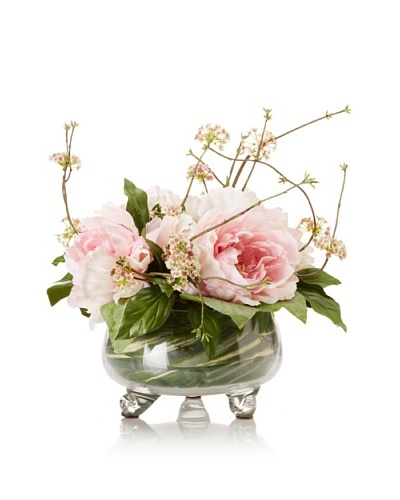 Peony Vine Bouquet in Glass