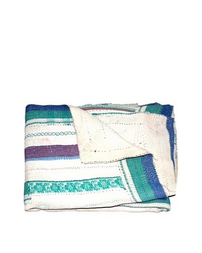 Vintage Kantha Throw, Multi