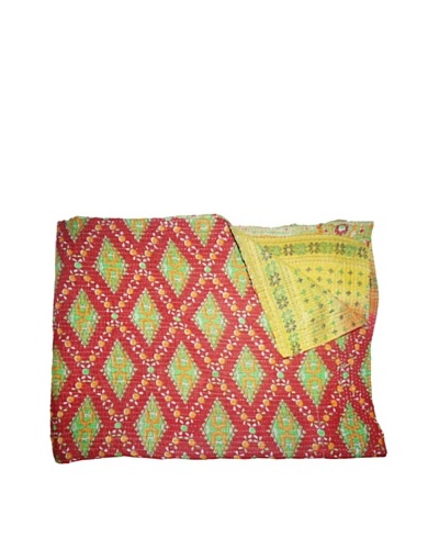 Vintage Kantha Throw, Multi, 60 x 75