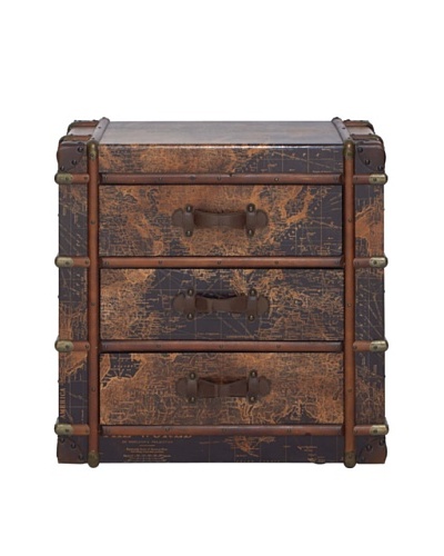 3-Drawer Wooden Chest