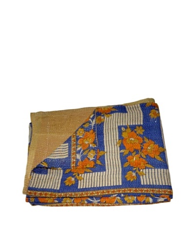 Vintage Kantha Throw Gowri, Multi, 60 x 90