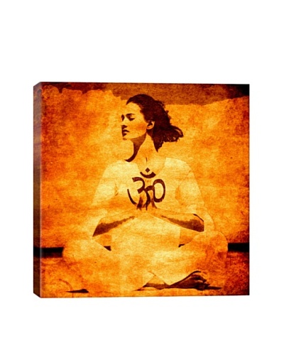 OM Spiritual Lotus Pose by Fabrizio Giclée Canvas Print