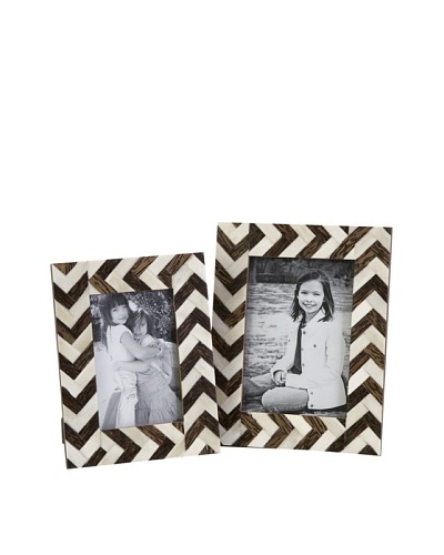 Set of 2 Zig Zag Bone Inlay Frames