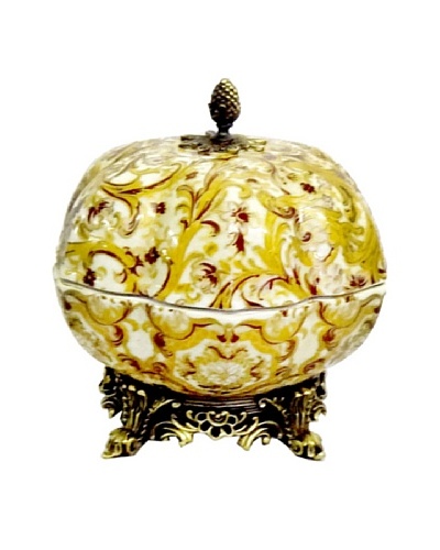 Gold Tapestries Design Ormolu Cover Box