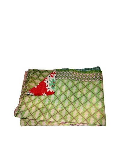 Vintage Karishma Kantha Throw, Multi, 60 x 90