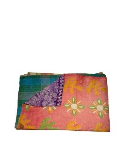 Vintage Kantha Throw Kanti, Multi, 60″ x 90″