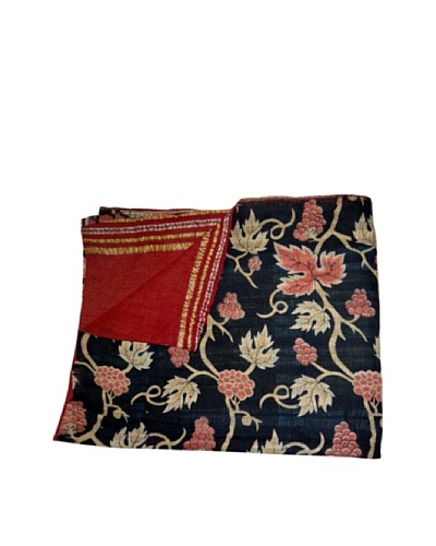 Vintage Navneet Kantha Throw, Multi, 60 x 90