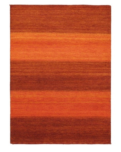 Hand-Knotted Gabbeh Modern Rug, Light Orange, 5′ 9″ x 7′ 11″