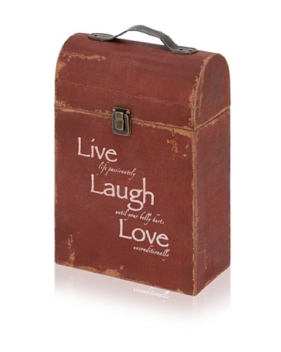 Live, Laugh, Love Wooden Wine Box