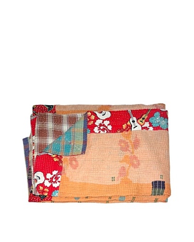 Vintage Kantha Throw, Multi