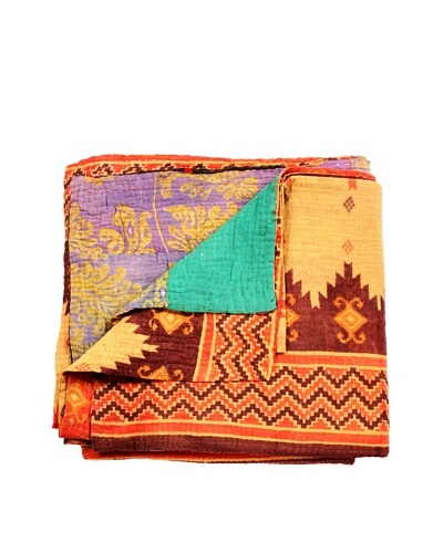 Kantha Throw, Multi, 50 x 80