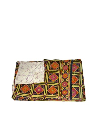 Vintage Kantha Throw Kanti, Multi, 60 x 90