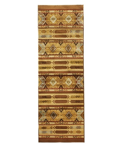 Inspiration Tribal Modern Rug, Brown, 2' 8 x 7' 8 Runner