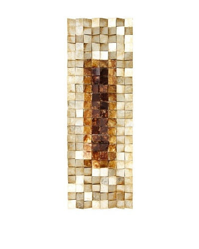 Wooden Tile Wall Art, Gold, 63 x 21.5