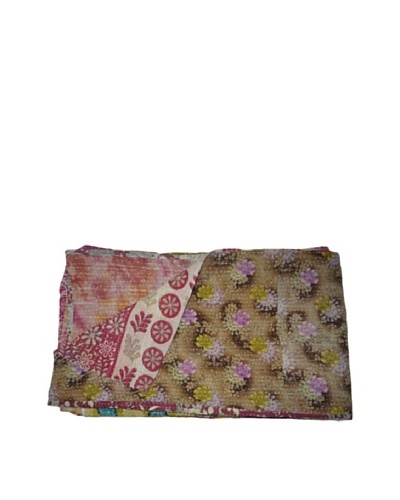 Vintage Navneet Kantha Throw, Multi, 60 x 90