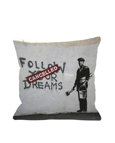 Banksy Follow Your Dreams Pillow