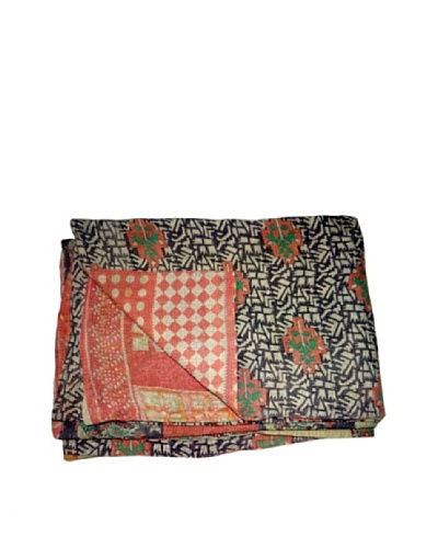 Vintage Hema Kantha Throw, Multi, 60 x 90