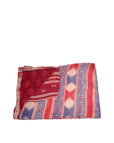 Large Vintage Kantha Throw Kanti, Multi, 60 x 90