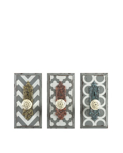 Set of 3 Assorted Chevron Wall Hooks