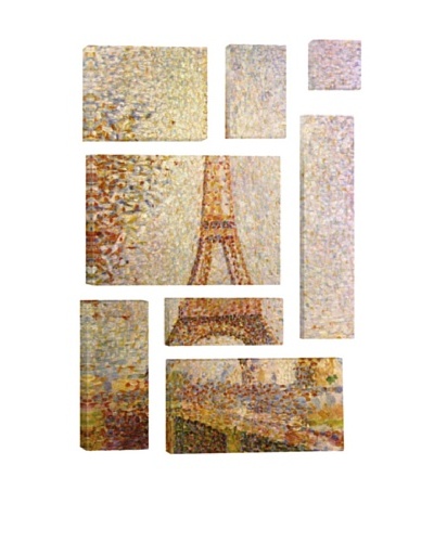 Georges Seurat Eiffel Tower 8-Piece Giclée Canvas Print