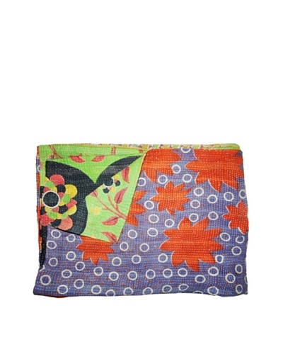 Vintage Kantha Throw, Multi, 60 x 75