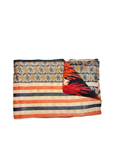 Vintage Kantha Throw, Multi, 60 x 75