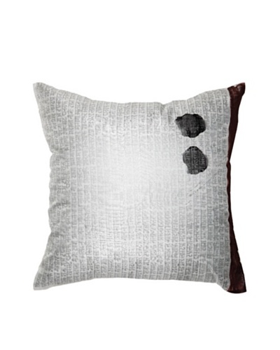 Sanskrit Pillow, Silver/Black, 18 x 18As You See