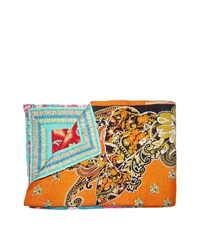 Vintage Kantha Throw, Multi, 60 x 75