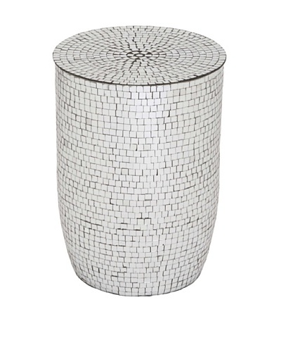 Metal Mirror Mosaic Stool