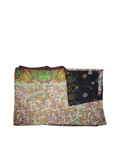 Vintage Kantha Throw, Multi, 60 x 75