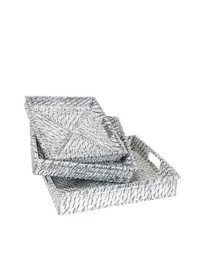 Jawal Set of 3 Trays [White/Gray]