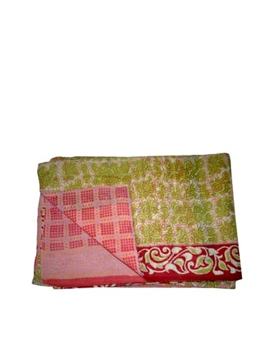 Vintage Lavanya Kantha Throw, Multi, 60 x 90