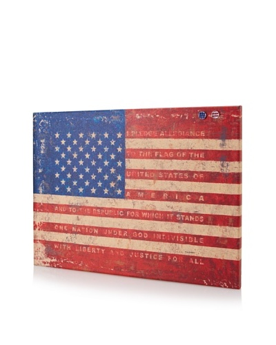 Tim Coffey “Us Flag” Giclee on Cork Board