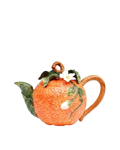 Ceramic Orange Teapot