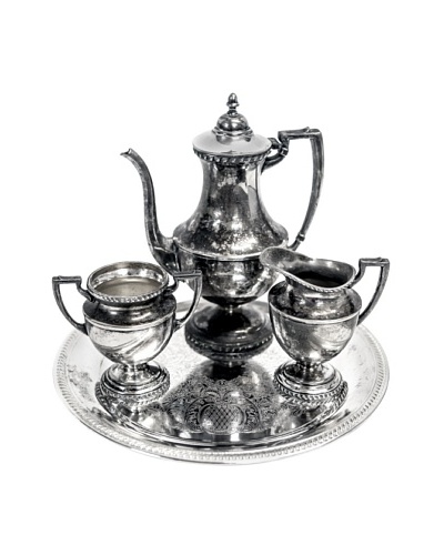 Vintage Silver 4-Piece Coffee Service, c.1940s