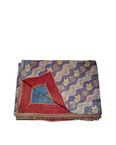 Vintage Karishma Kantha Throw, Multi, 60 x 90