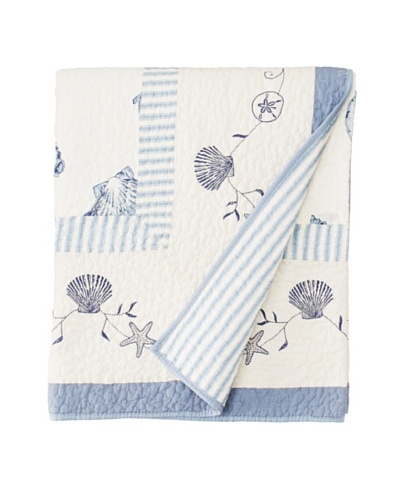 Oceana Throw, White/Blue, 50 x 60