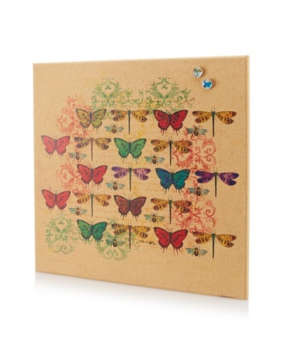 Tim Coffey “Butterfly Damasque” Giclee on Cork Board