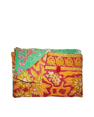 Vintage Kantha Throw, Multi, 60 x 75