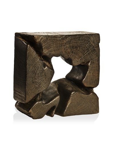 Abstract Teak Décor Blunder, Dark Brown