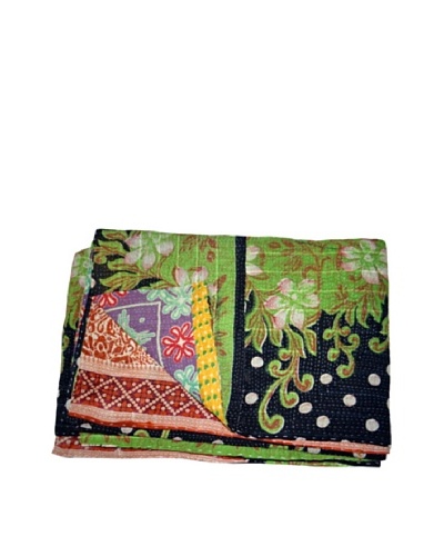 Vintage Lavanya Kantha Throw, Multi, 60 x 90