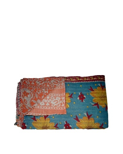 Vintage Aakaanksha Kantha Throw, Multi, 60 x 90